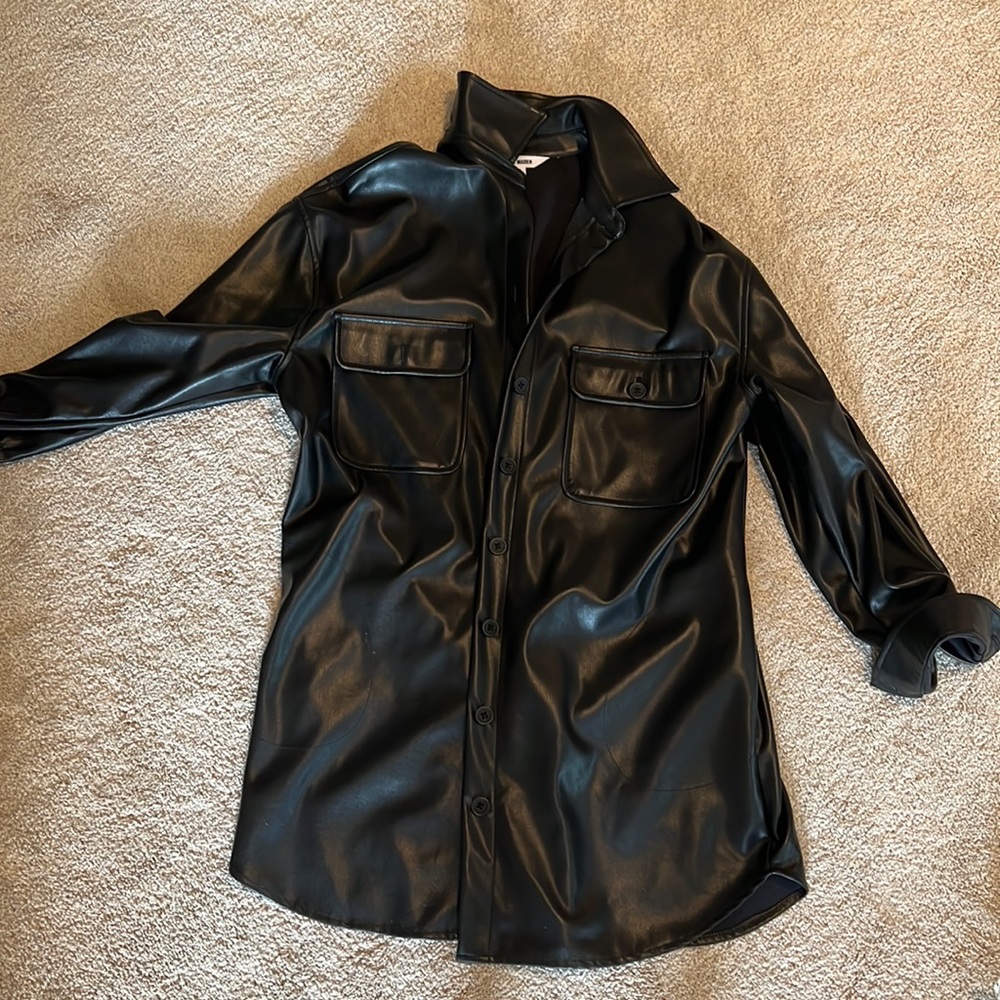 Long Pleather Jacket